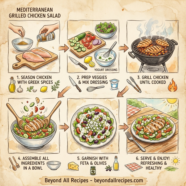 Mediterranean Grilled Chicken Salad instructions