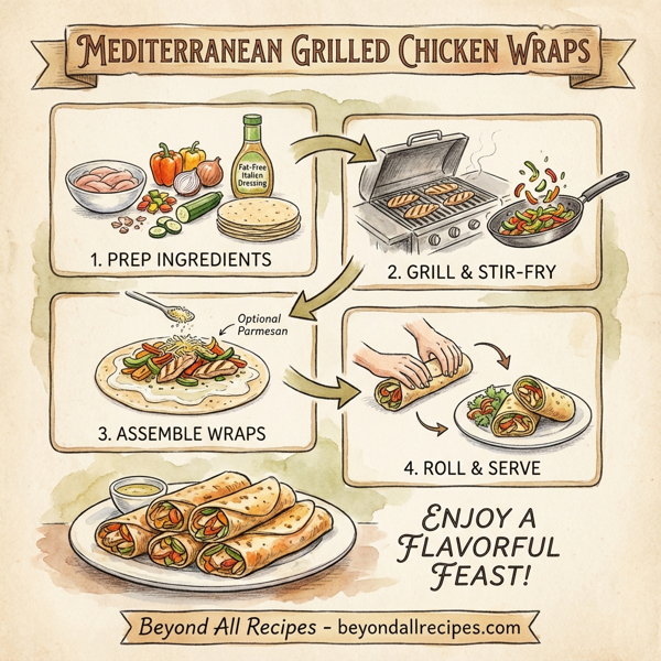 Mediterranean Grilled Chicken Wraps instructions