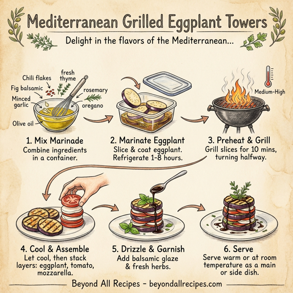 Mediterranean Grilled Eggplant Towers instructions