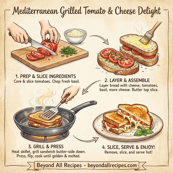 Mediterranean Grilled Tomato & Cheese Delight instructions