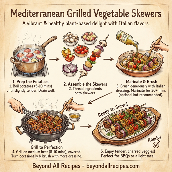 Mediterranean Grilled Vegetable Skewers instructions