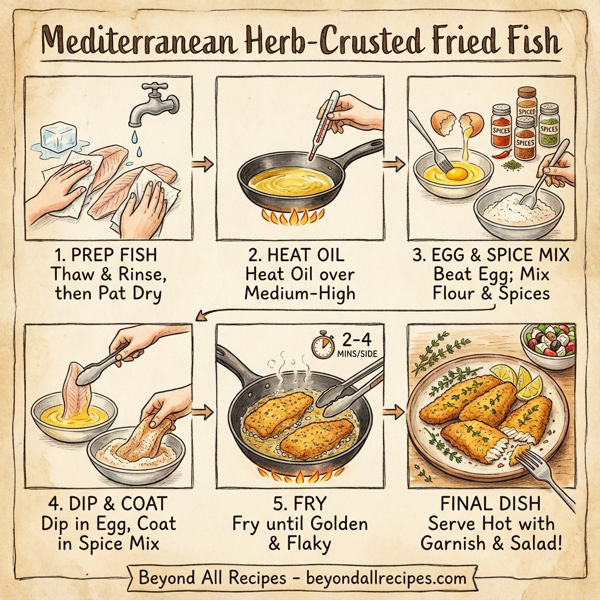 Mediterranean Herb-Crusted Fried Fish instructions