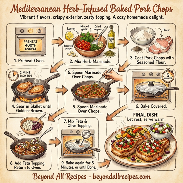 Mediterranean Herb-Infused Baked Pork Chops instructions