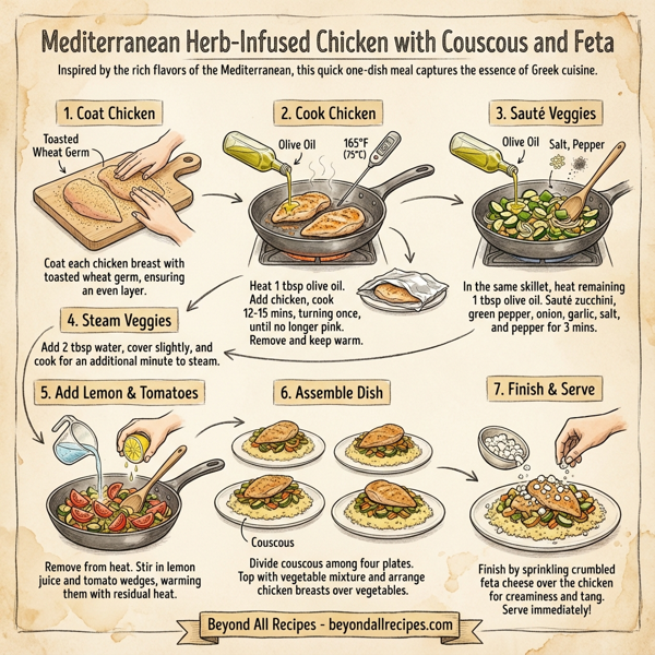 Mediterranean Herb-Infused Chicken with Couscous and Feta instructions