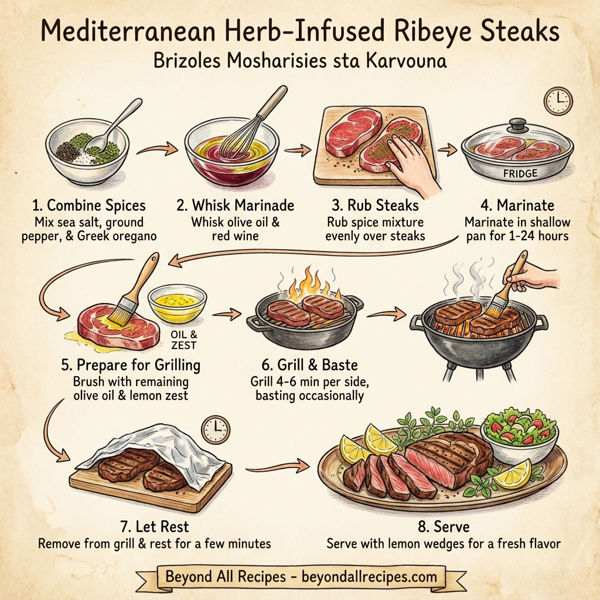 Mediterranean Herb-Infused Ribeye Steaks instructions