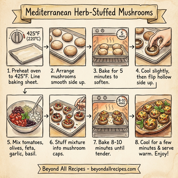 Mediterranean Herb-Stuffed Mushrooms instructions