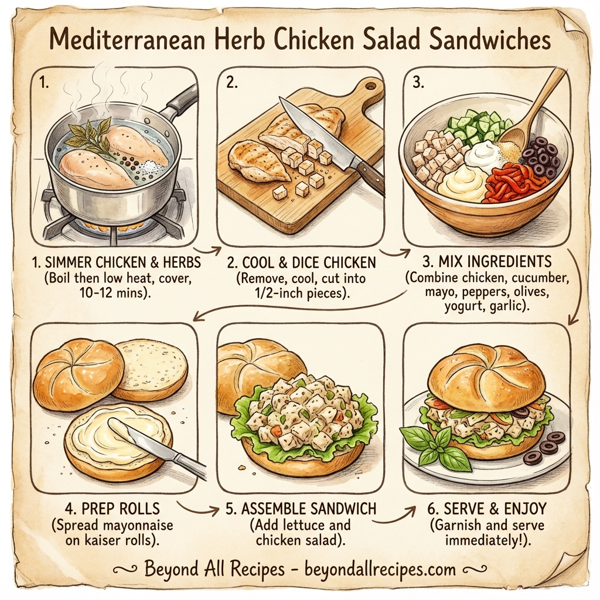 Mediterranean Herb Chicken Salad Sandwiches instructions