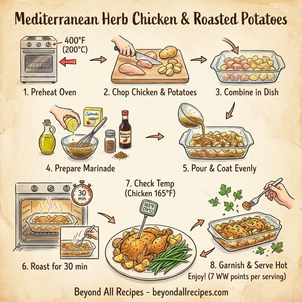 Mediterranean Herb Chicken & Roasted Potatoes instructions
