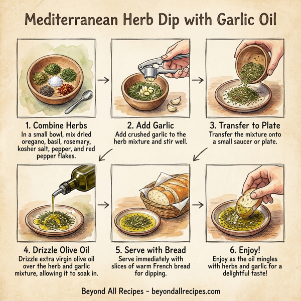 Mediterranean Herb Dip with Garlic Oil instructions