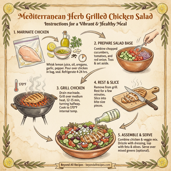 Mediterranean Herb Grilled Chicken Salad instructions
