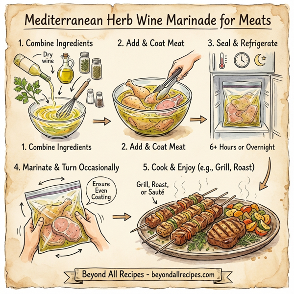 Mediterranean Herb Wine Marinade for Meats instructions
