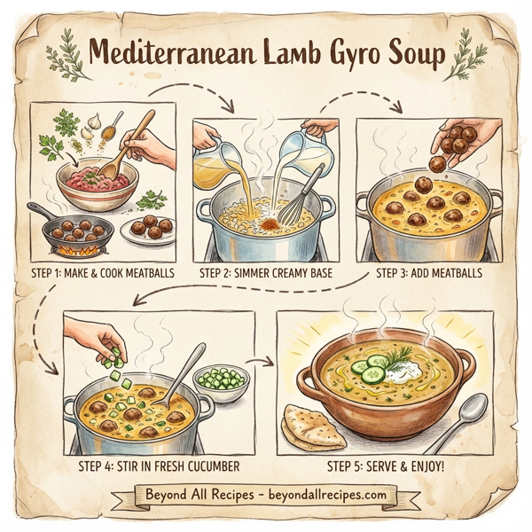 Mediterranean Lamb Gyro Soup instructions