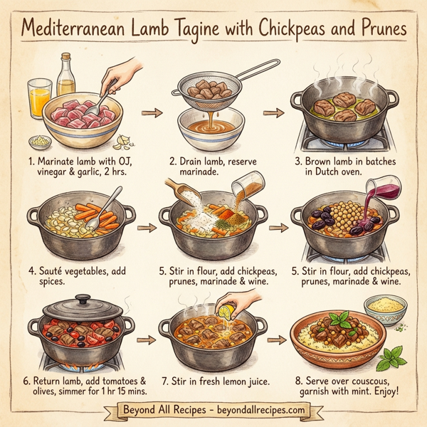 Mediterranean Lamb Tagine with Chickpeas and Prunes instructions