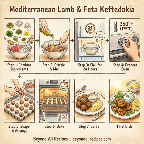 Mediterranean Lamb & Feta Keftedakia instructions