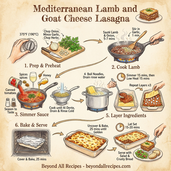 Mediterranean Lamb and Goat Cheese Lasagna instructions