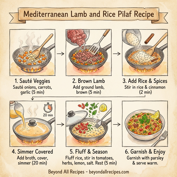 Mediterranean Lamb and Rice Pilaf instructions