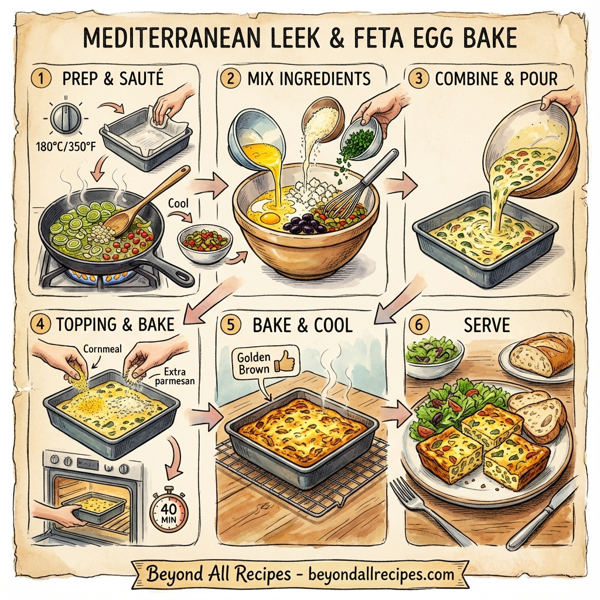 Mediterranean Leek and Feta Egg Bake instructions