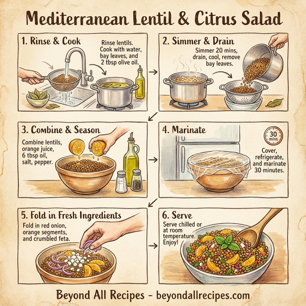 Mediterranean Lentil & Citrus Salad instructions