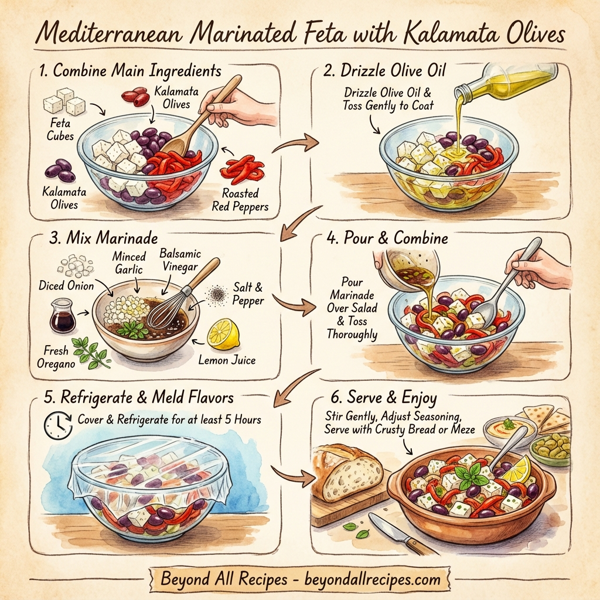 Mediterranean Marinated Feta with Kalamata Olives instructions