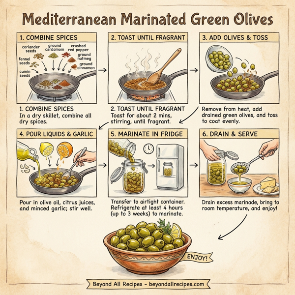 Mediterranean Marinated Green Olives instructions