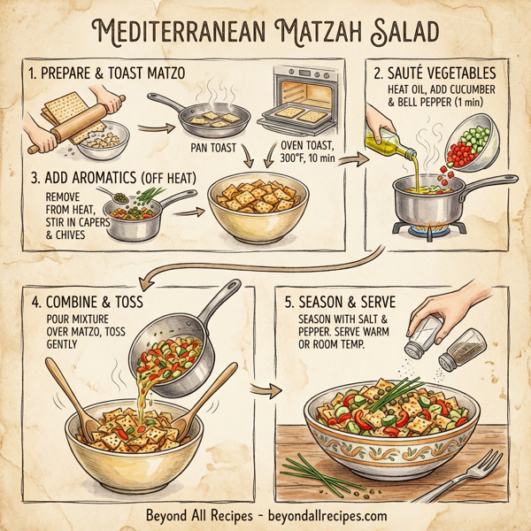 Mediterranean Matzah Salad instructions