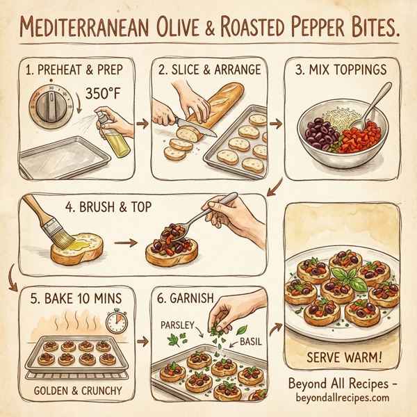 Mediterranean Olive & Roasted Pepper Bites instructions