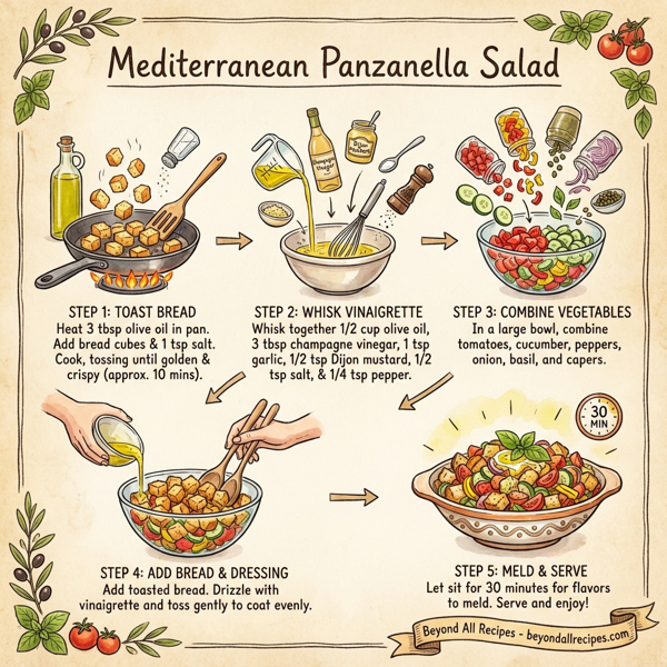 Mediterranean Panzanella Salad instructions