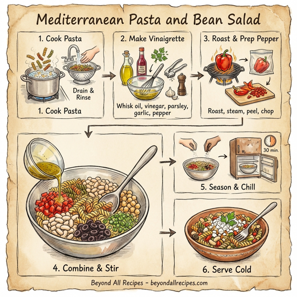 Mediterranean Pasta and Bean Salad instructions