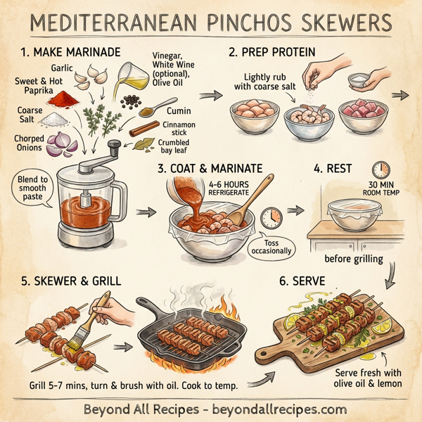 Mediterranean Pinchos Skewers instructions
