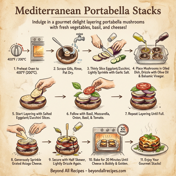 Mediterranean Portabella Stacks instructions