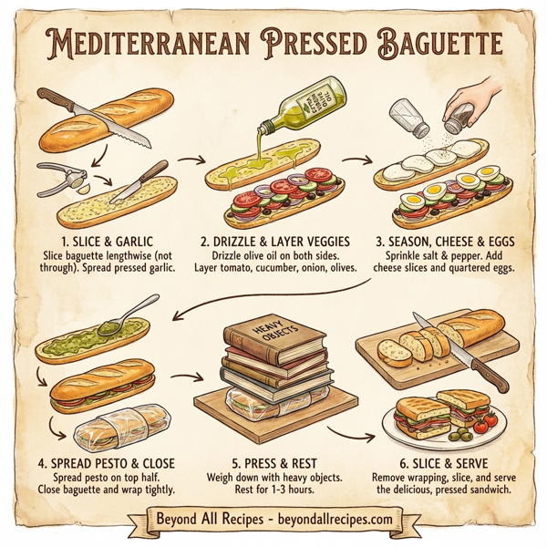Mediterranean Pressed Baguette instructions