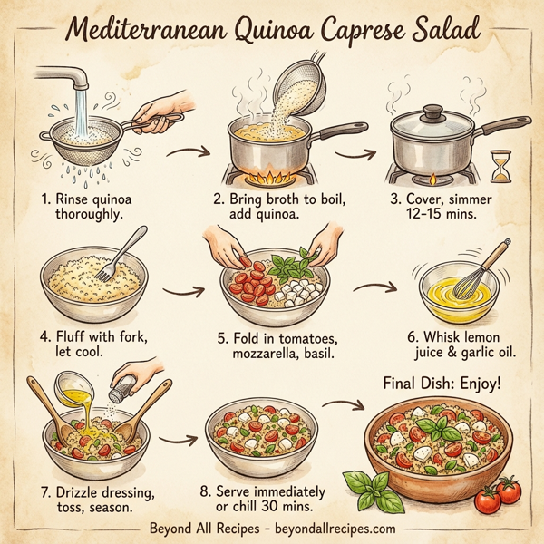 Mediterranean Quinoa Caprese Salad instructions