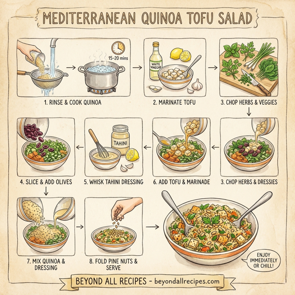 Mediterranean Quinoa Tofu Salad instructions