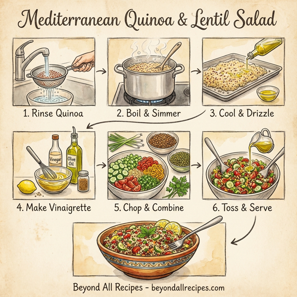 Mediterranean Quinoa & Lentil Salad instructions