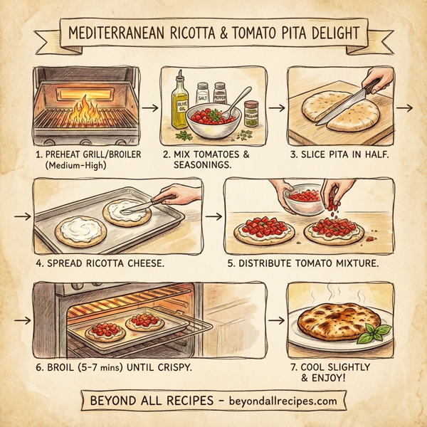Mediterranean Ricotta & Tomato Pita Delight instructions