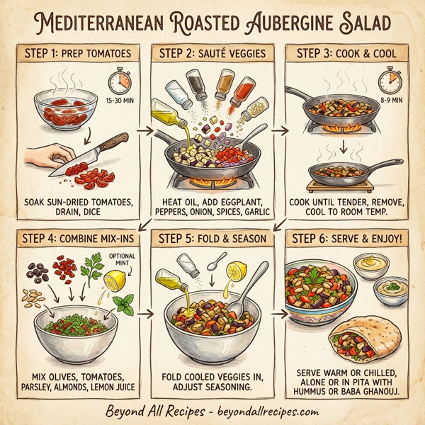 Mediterranean Roasted Aubergine Salad instructions