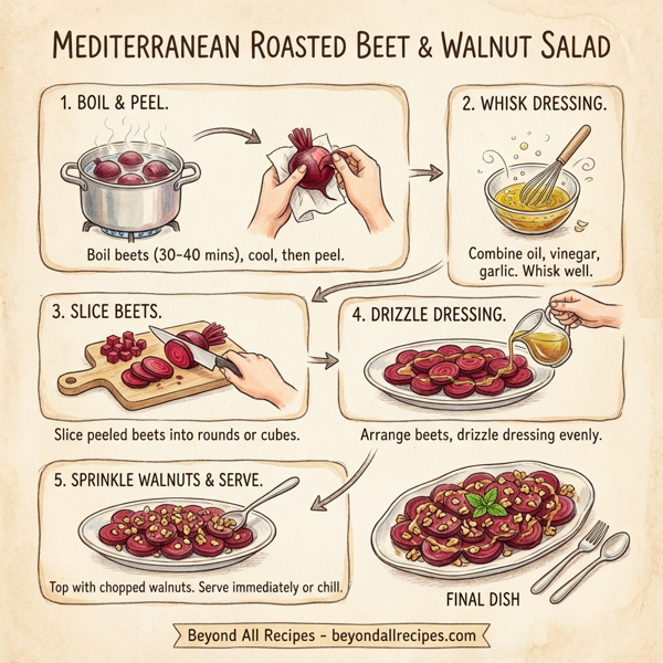 Mediterranean Roasted Beet and Walnut Salad instructions