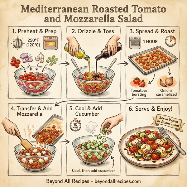 Mediterranean Roasted Tomato and Mozzarella Salad instructions