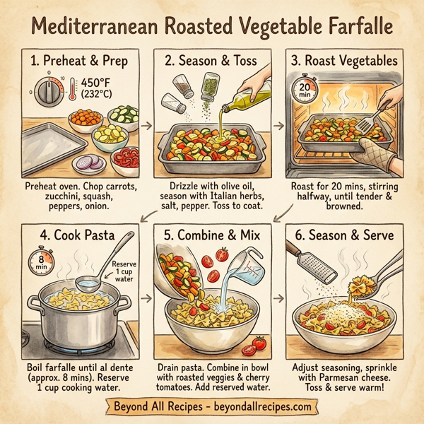 Mediterranean Roasted Vegetable Farfalle instructions