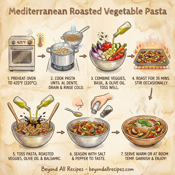 Mediterranean Roasted Vegetable Pasta instructions