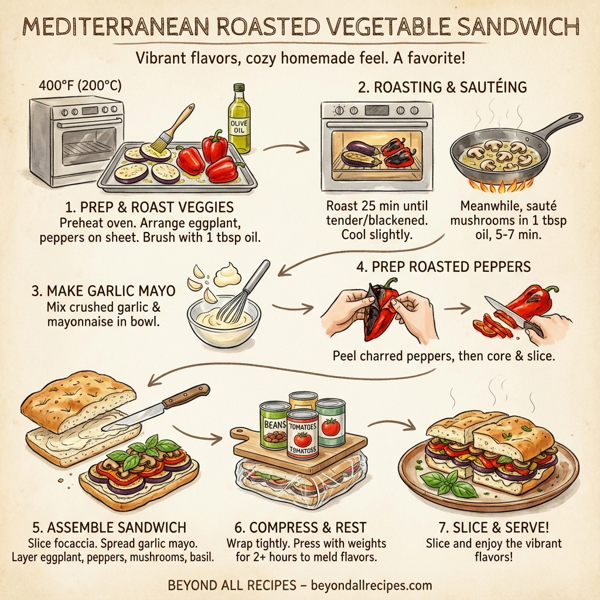 Mediterranean Roasted Vegetable Sandwich instructions