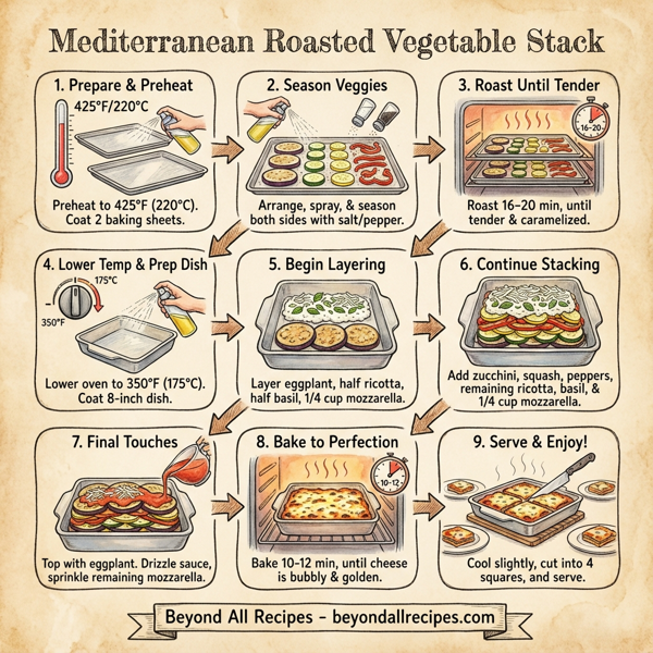 Mediterranean Roasted Vegetable Stack instructions