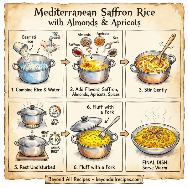 Mediterranean Saffron Rice with Almonds and Apricots instructions