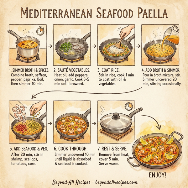 Mediterranean Seafood Paella instructions
