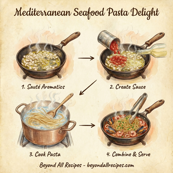 Mediterranean Seafood Pasta Delight instructions