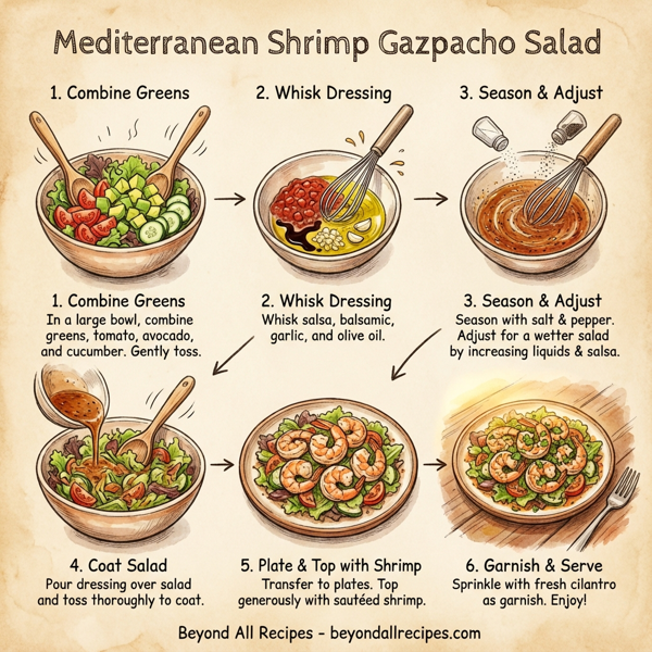 Mediterranean Shrimp Gazpacho Salad instructions