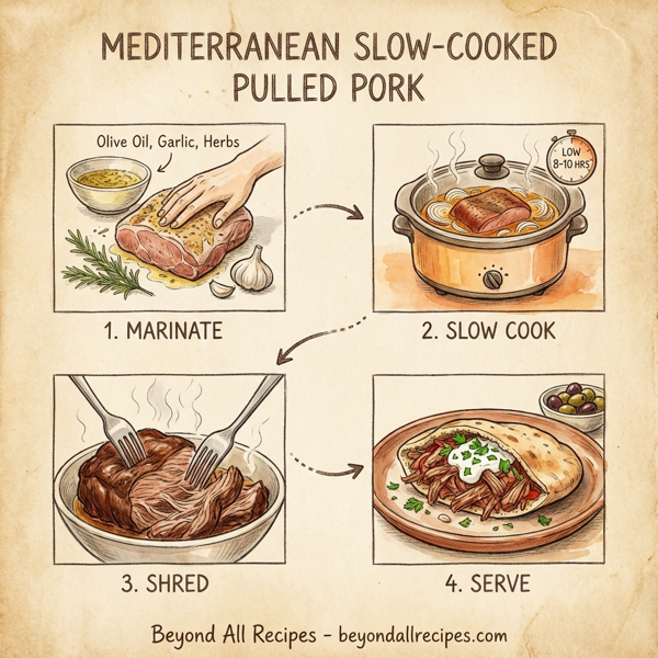 Mediterranean Slow-Cooked Pulled Pork instructions