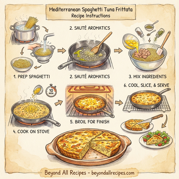 Mediterranean Spaghetti Tuna Frittata instructions