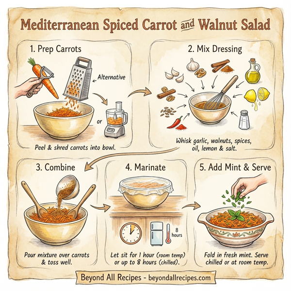 Mediterranean Spiced Carrot and Walnut Salad instructions