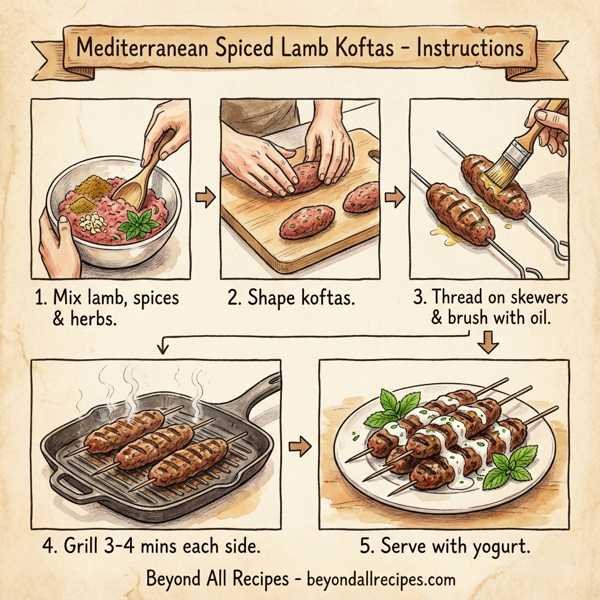 Mediterranean Spiced Lamb Koftas instructions